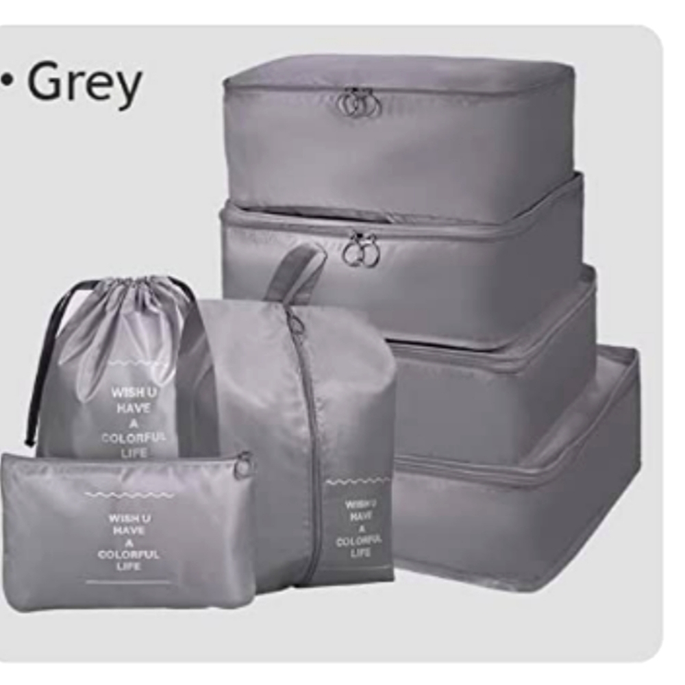 7 Set Packing Cubes Travel Luggage Organizer Bags Travel Suitcases Organ…